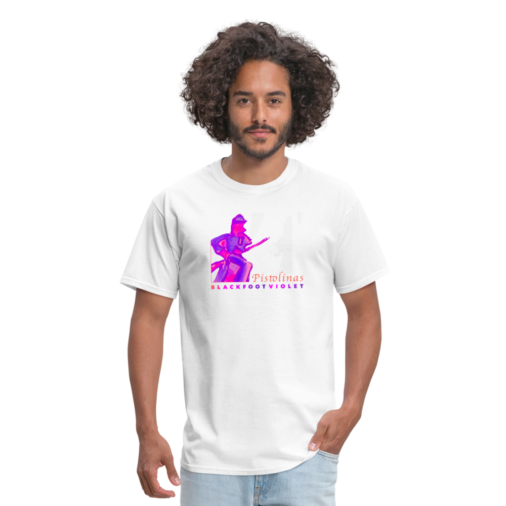 BlackfootViolet_Tshirt_Pistolinas - white